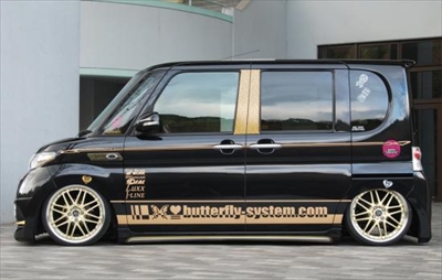 L375 タントカスタム 黒死蝶 セカンドインパクト サイドステップ