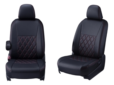 MXPK11 アクア GR SPORT シートカバー ダイヤ ブラック × レッド