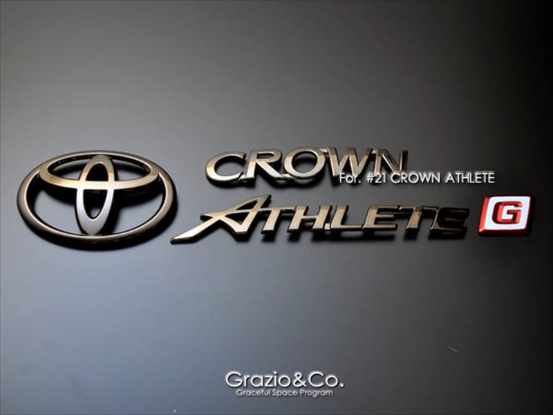 21クラウンアスリート 艶消しエンブレム クラウン アスリート 21系 エンブレム ATHLETE G ロゴのみ