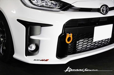 GRヤリス オクヤマ トーイングフック 牽引フック レッド フロント用 OKUYAMA オクヤマ CARBING フリップアップトーイングフック