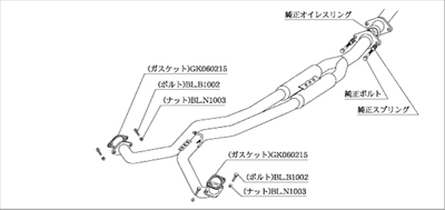 レガシィツーリングワゴン BR9 2.5GT Sパッケージ センターパイプ