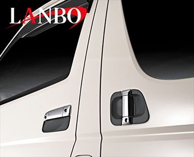 200系ハイエース 標準ボディ LANBO ドアハンドルプロテクター ブラック 1-3型全車共通/4型スマートエントリー＆スタートシステム未装備車用  | Autostyle