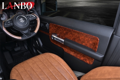 ジムニー JB64 LANBO 3Dインテリアドアパネル 6ピースセット 茶木目調