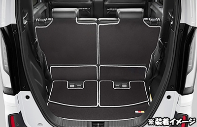 JF5 N-BOX カスタム スポーツラゲッジマット ブラック×レッド | Autostyle