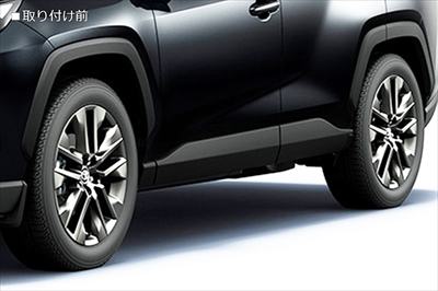 rav4サイドガーニッシュ(ブラック) 50系 RAV4/RAV4ハイブリッド サイドドアガーニッシュ 鏡面仕上げ