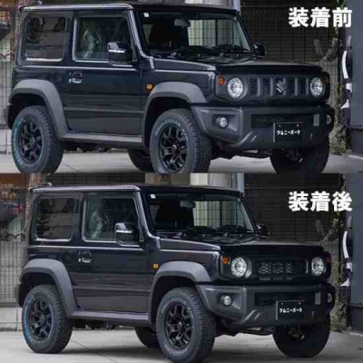 JB64W ジムニー エクスプロージョン マークレスグリル チッピング調