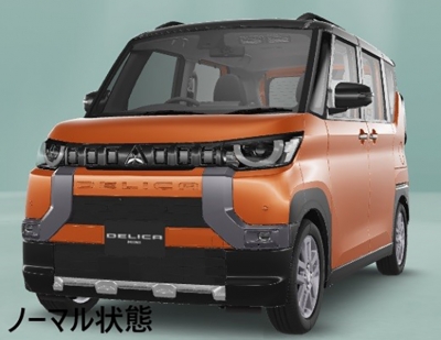 B3系 デリカミニ フロントグリルガーニッシュ グロスブラック